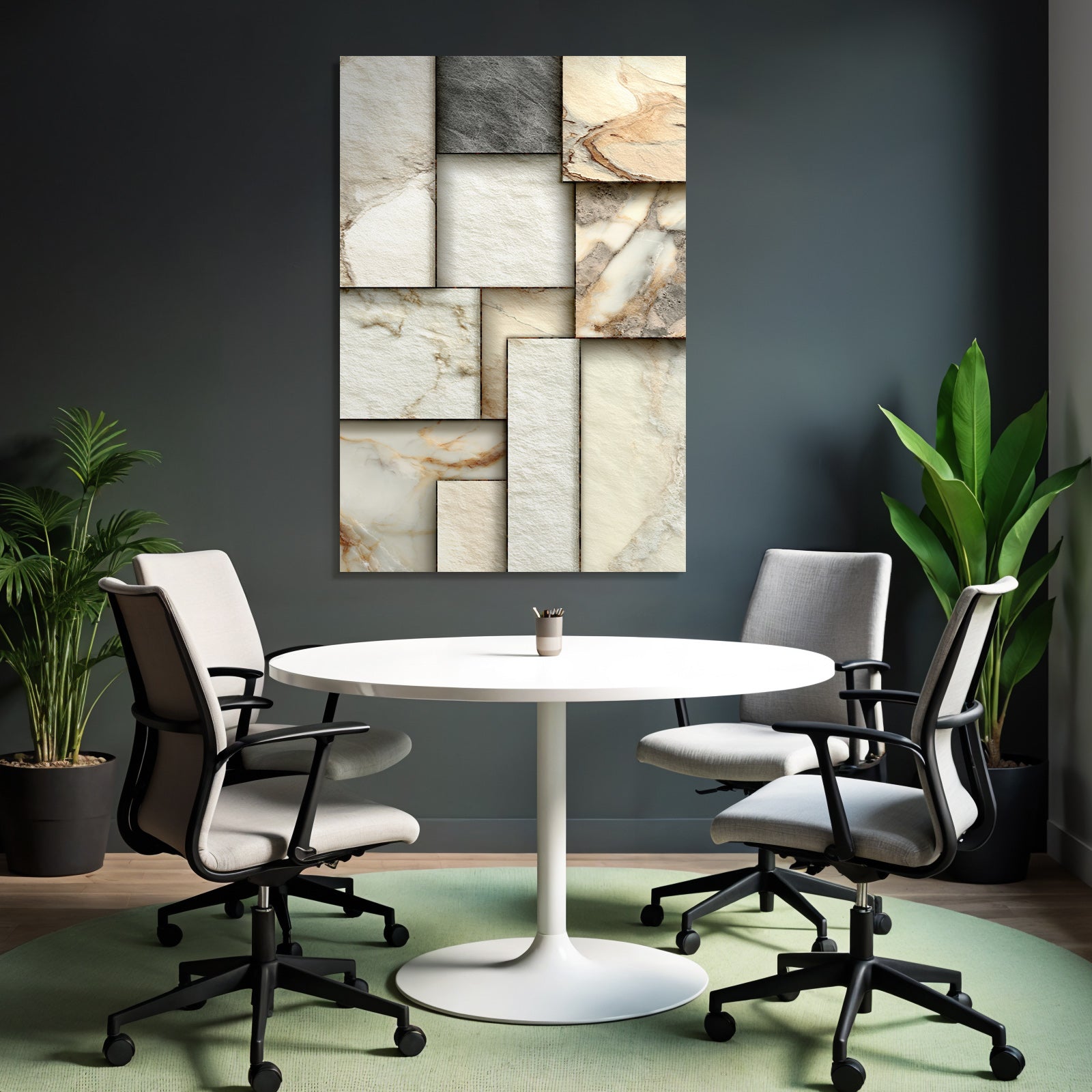 Steinmuster Paneele In Beige Cream Und Grau Marmor Design