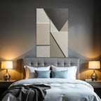 Texturierte Geometrische Formen Beige Grau Innenarchitektur Grafikdesign
