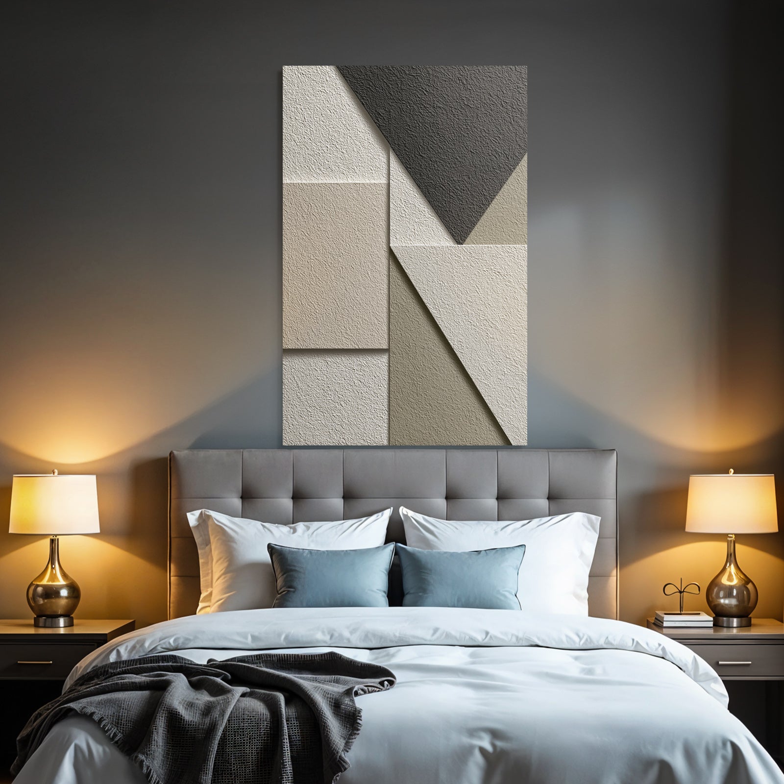 Texturierte Geometrische Formen Beige Grau Innenarchitektur Grafikdesign