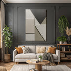 Texturierte Geometrische Formen Beige Grau Innenarchitektur Grafikdesign