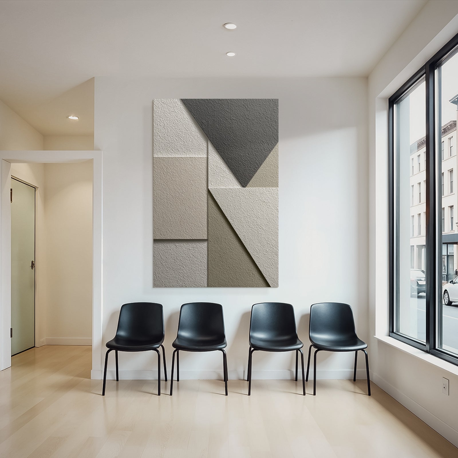 Texturierte Geometrische Formen Beige Grau Innenarchitektur Grafikdesign