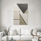Texturierte Geometrische Formen Beige Grau Innenarchitektur Grafikdesign