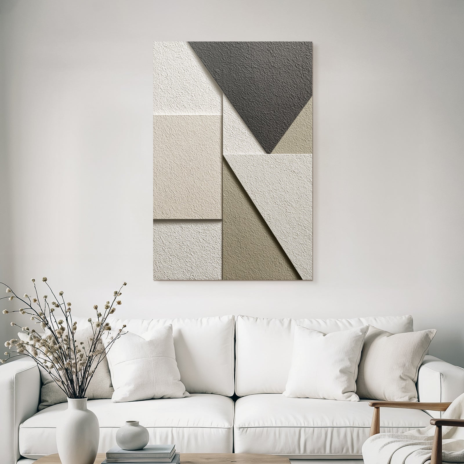 Texturierte Geometrische Formen Beige Grau Innenarchitektur Grafikdesign