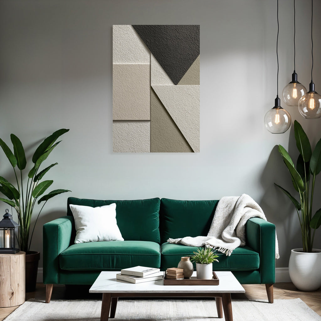 Texturierte Geometrische Formen Beige Grau Innenarchitektur Grafikdesign