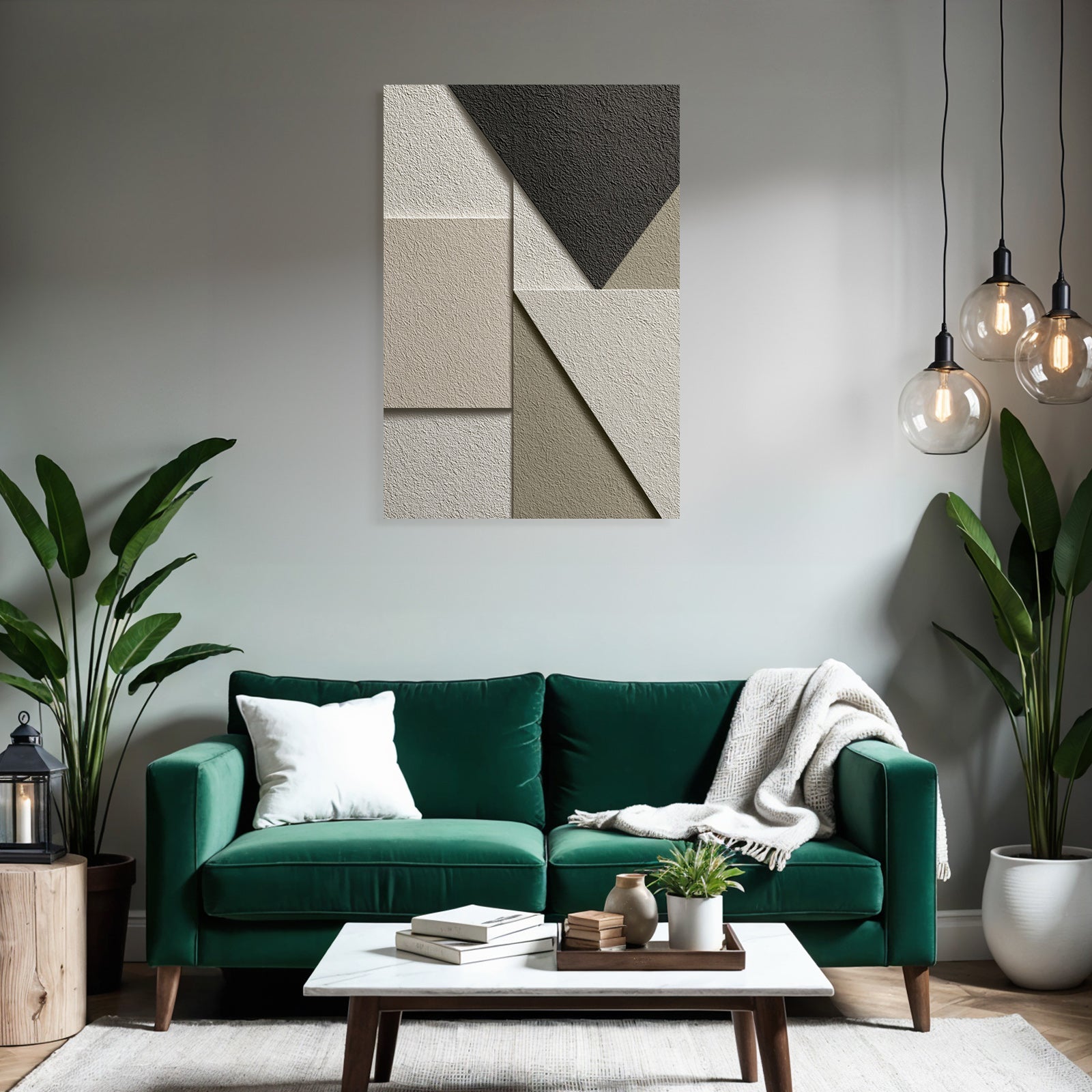 Texturierte Geometrische Formen Beige Grau Innenarchitektur Grafikdesign