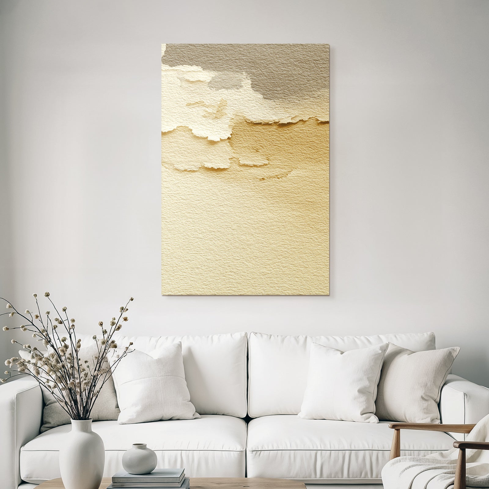 Wasserfarbe Abstrakter Hintergrund Beige Braun Texturiert