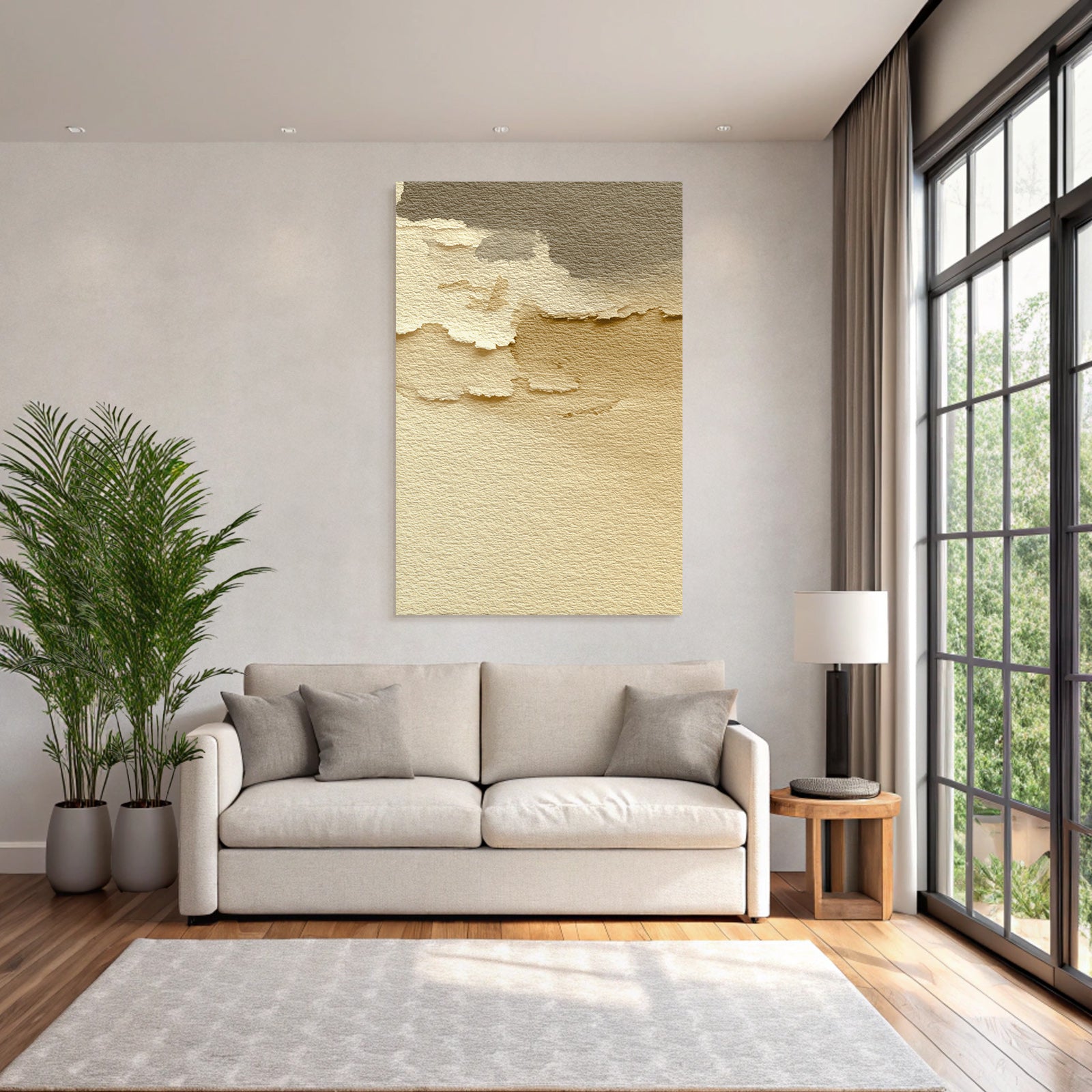 Wasserfarbe Abstrakter Hintergrund Beige Braun Texturiert