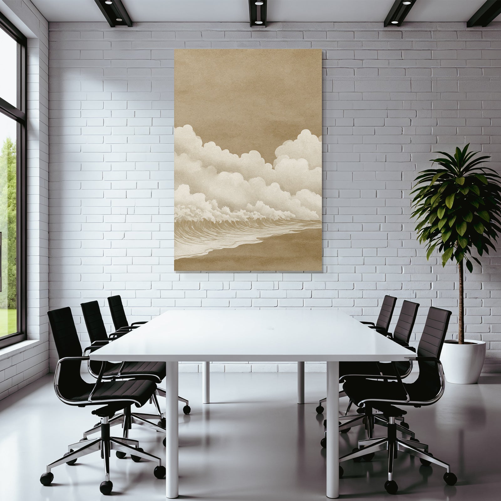 Waves and Clouds Artwork Traditional Japanese Art
