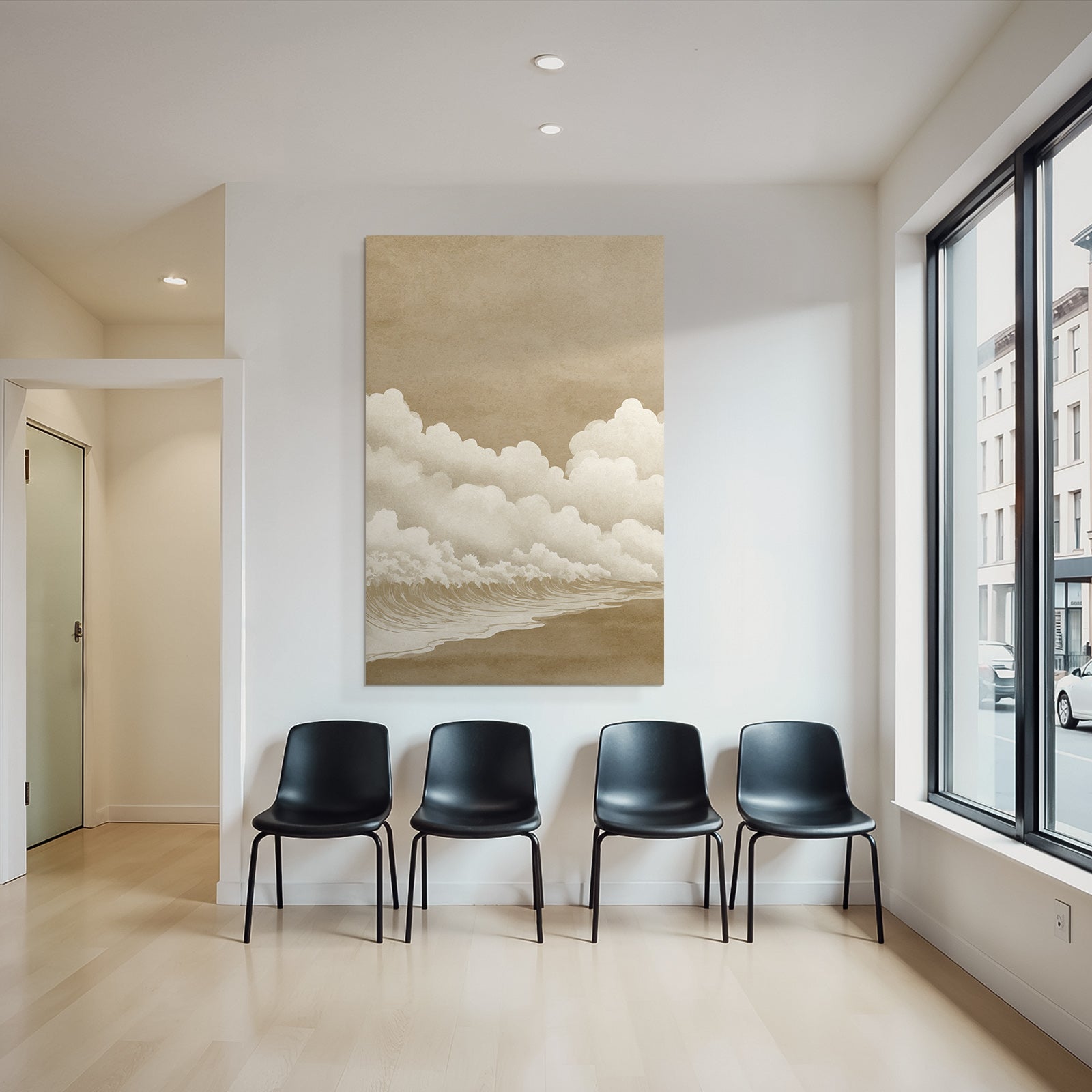 Waves and Clouds Artwork Traditional Japanese Art