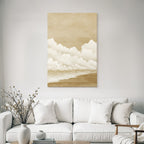 Wellen Und Wolken Kunstwerk Traditionelle Japanische Kunst