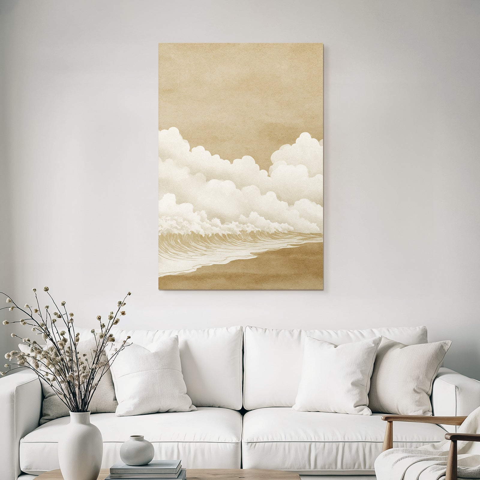 Waves and Clouds Artwork Traditional Japanese Art