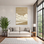 Wellen Und Wolken Kunstwerk Traditionelle Japanische Kunst
