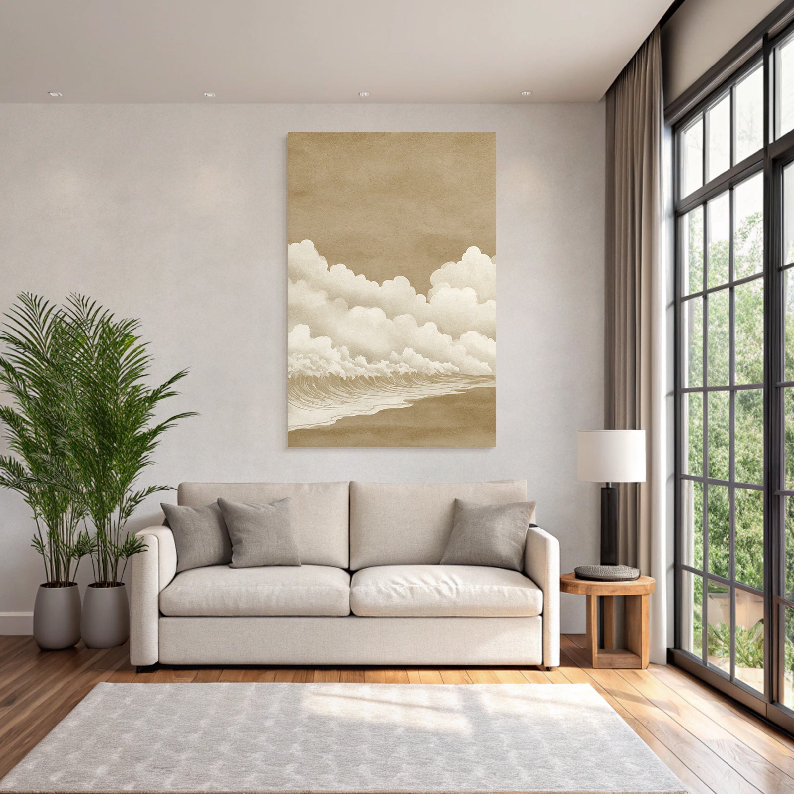 Waves and Clouds Artwork Traditional Japanese Art