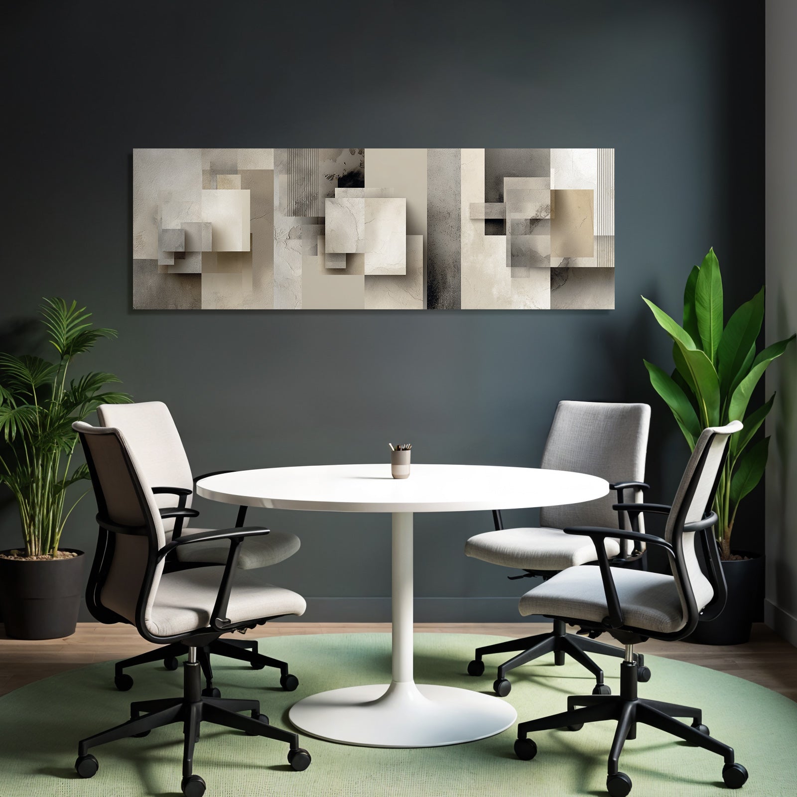 Abstract Geometric Shapes In Soft Colors