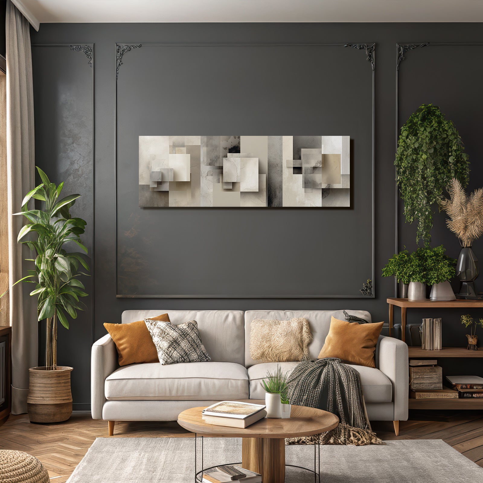 Abstract Geometric Shapes In Soft Colors