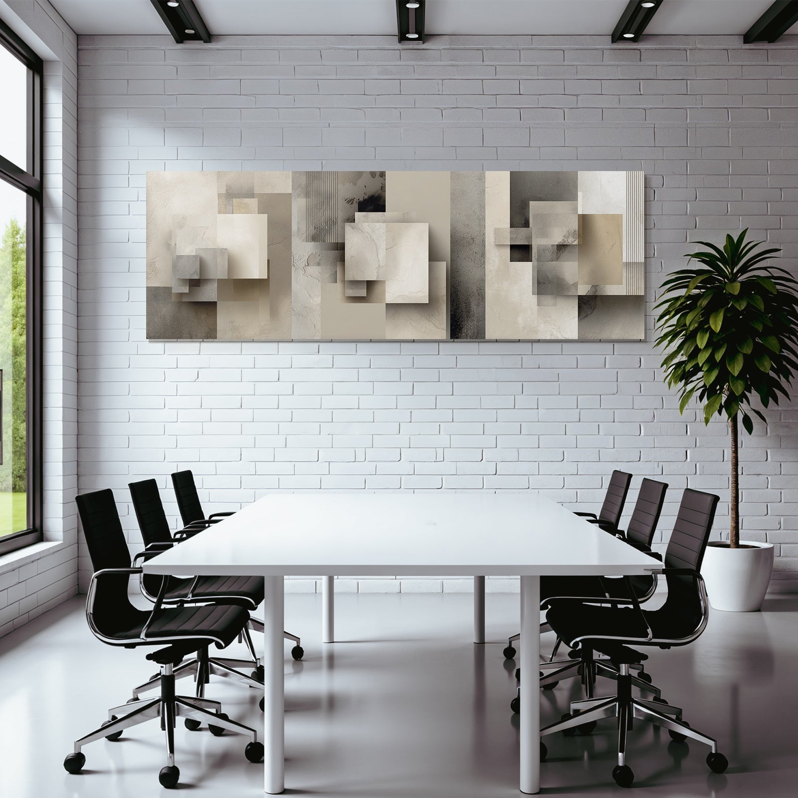 Abstract Geometric Shapes In Soft Colors