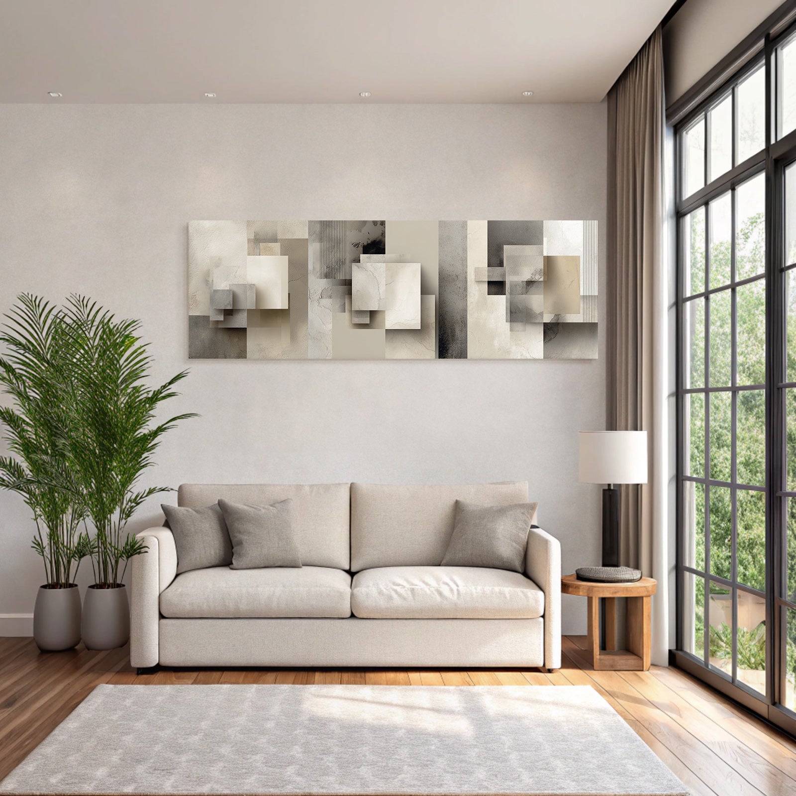 Abstract Geometric Shapes In Soft Colors