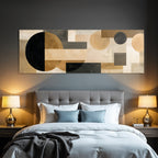 Abstracte Geometrische Kunst Mit Farben Schwarz Beige Grau Gold