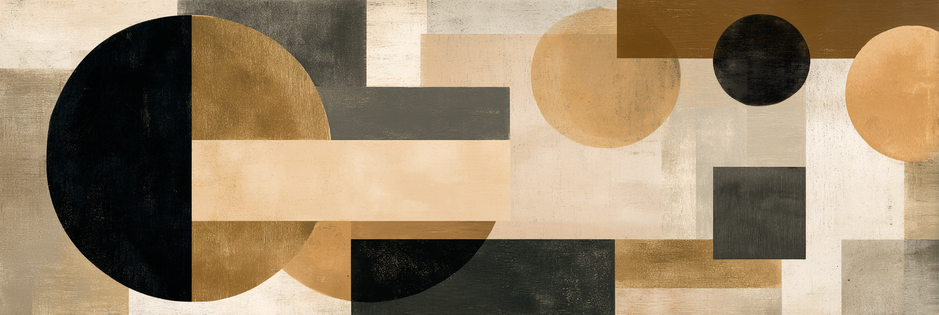 Abstracte Geometrische Kunst Mit Farben Schwarz Beige Grau Gold | Modern Basic | Einrichtungsstile