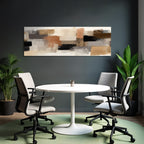 Abstracte Kunst Erde Ton Buerststrichmuster