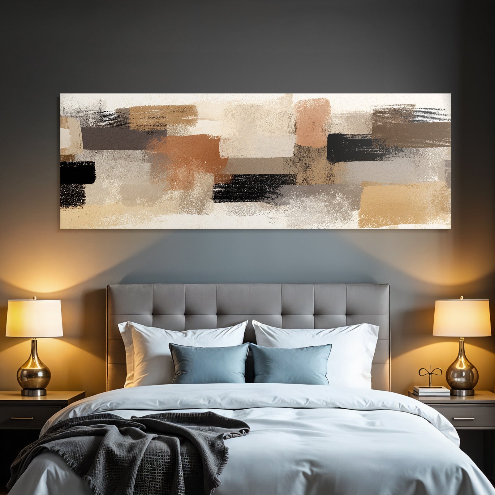 Abstract Art Earth Tone Brush Stroke Pattern