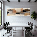 Abstracte Kunst Erde Ton Buerststrichmuster