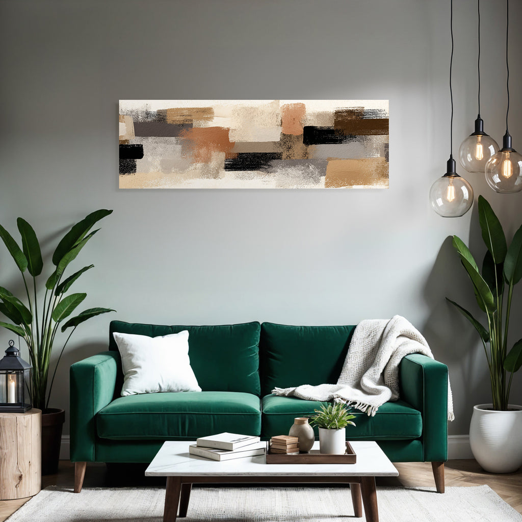 Abstracte Kunst Erde Ton Buerststrichmuster