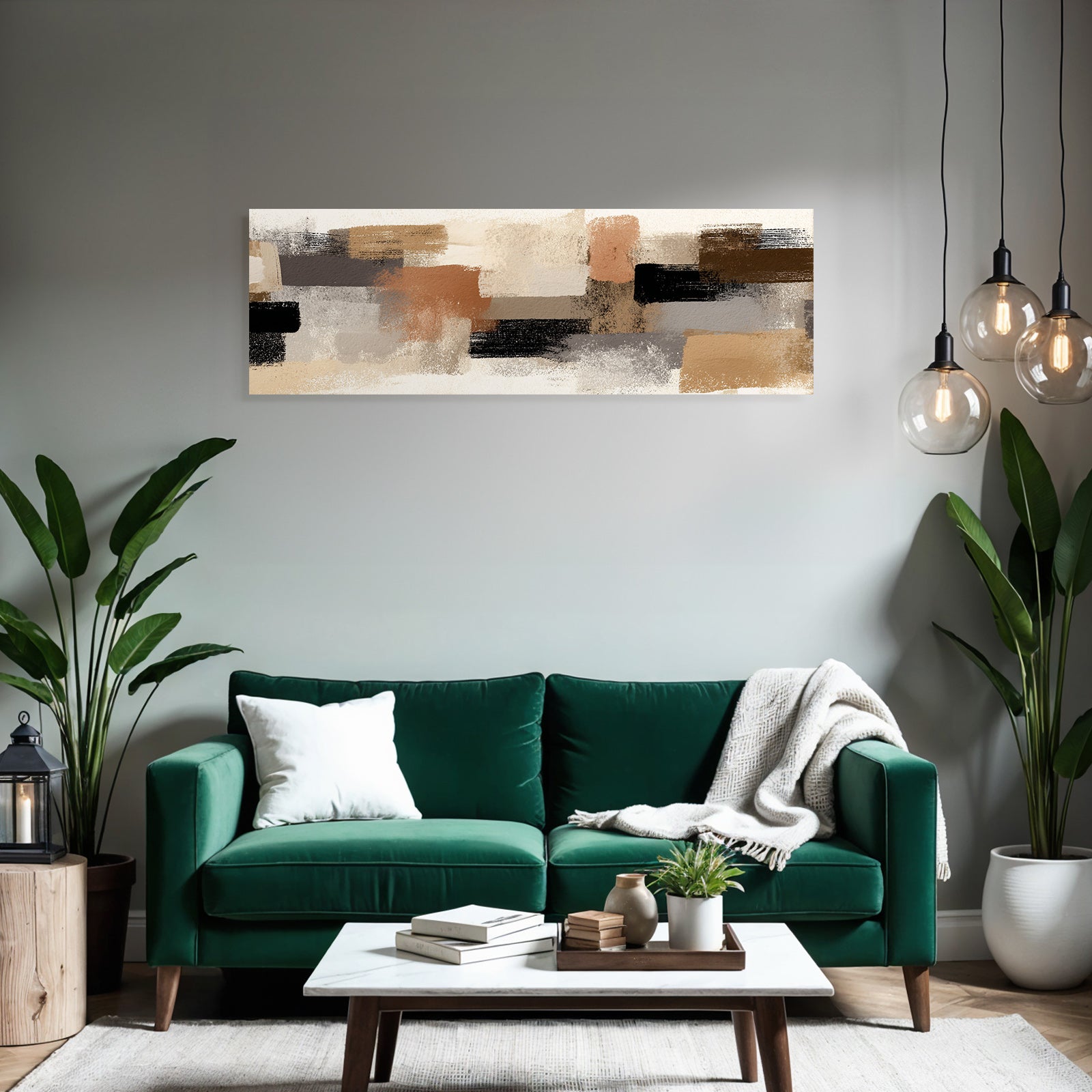Abstract Art Earth Tone Brush Stroke Pattern