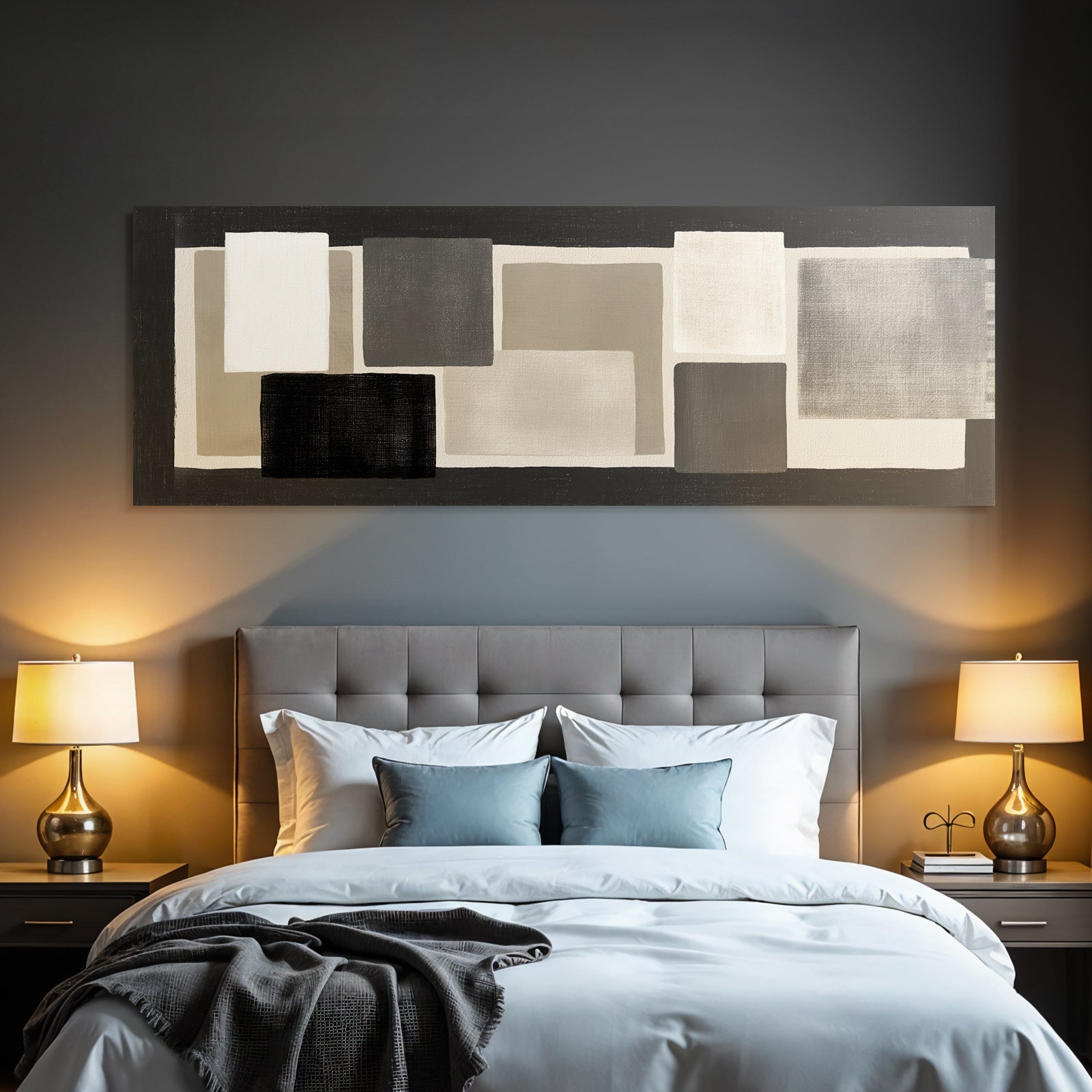 Abstract Art Monochrome Rectangular Shapes