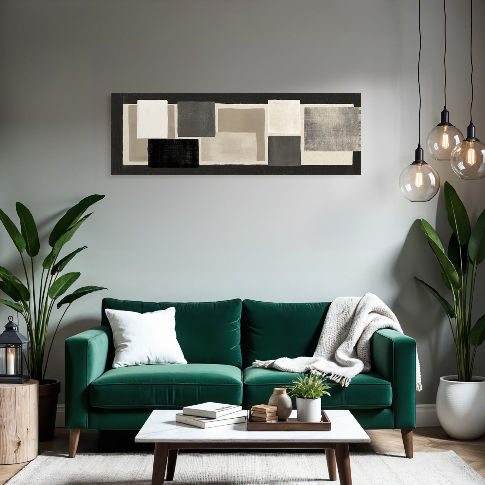Abstract Art Monochrome Rectangular Shapes