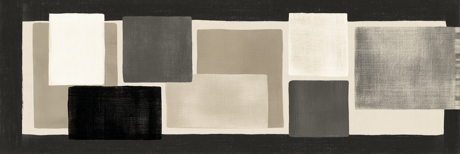 Abstracte Kunst Monochrom Rectangular Shapes | Modern Basic | Einrichtungsstile