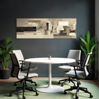 Abstracte Kunst Rectangles Beige Braun Schwarz
