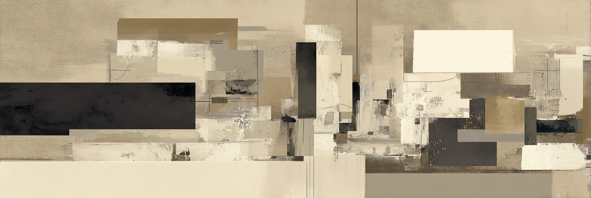 Abstracte Kunst Rectangles Beige Braun Schwarz | Modern Basic | Einrichtungsstile