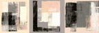 Abstracte Kunstwerk Drei Panelle Neutrale Farben Texture Contrast | Modern Basic | Einrichtungsstile
