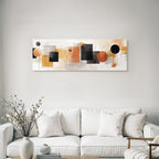 Abstractes Design Geometrische Formen Erdtoene Texturiert Modern Minimalistisch