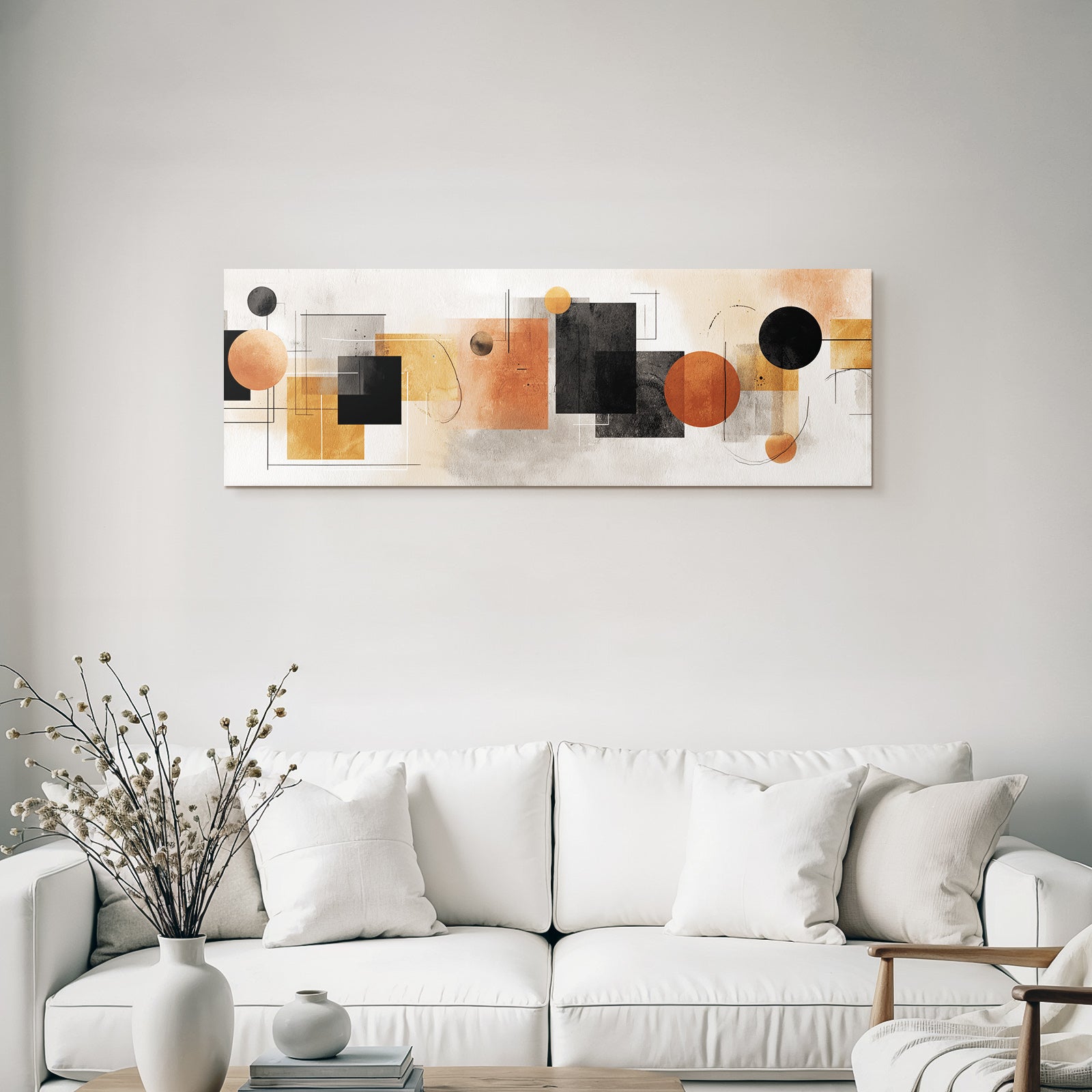 Abstract Design Geometric Shapes Earth Tones Textured Modern Minimalist