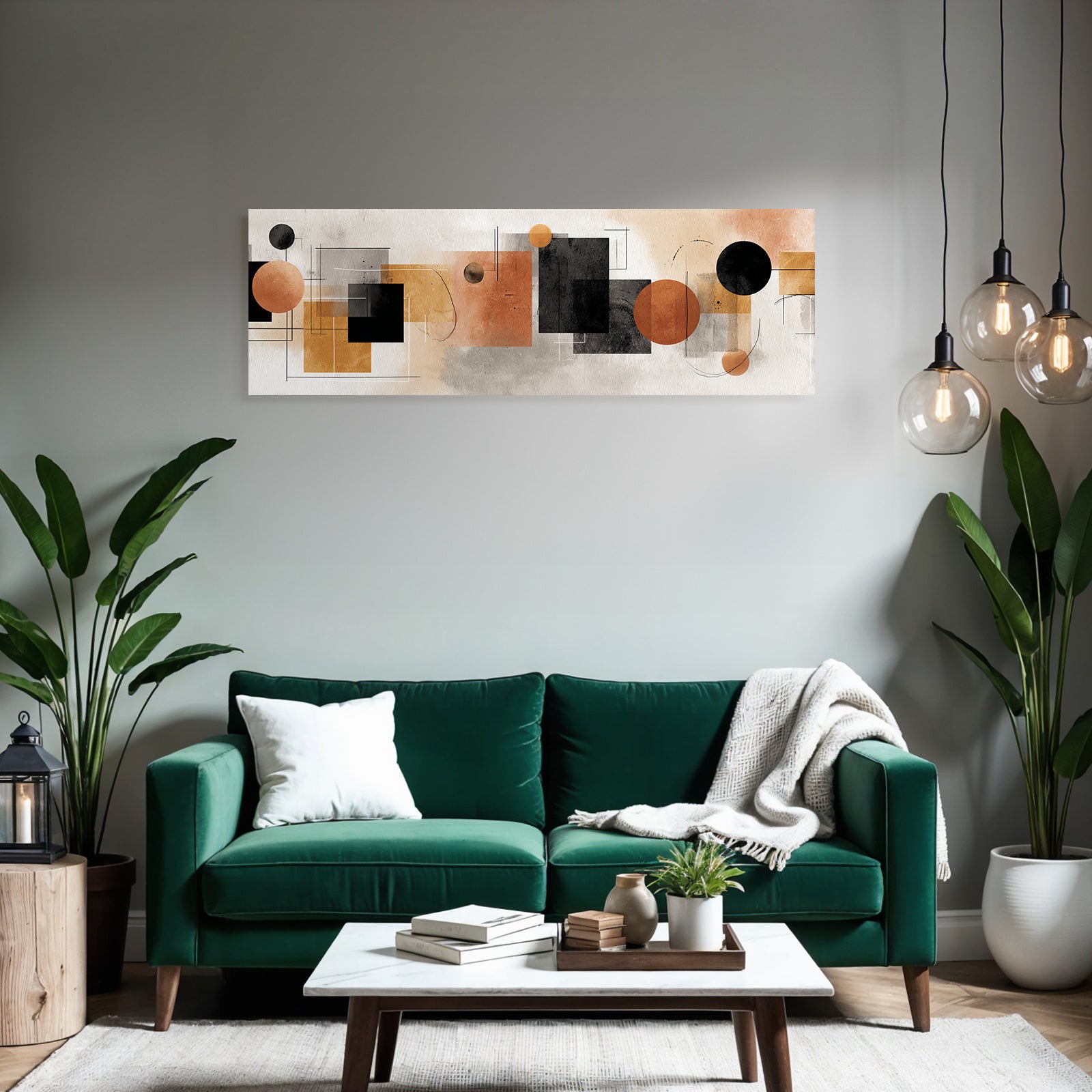 Abstract Design Geometric Shapes Earth Tones Textured Modern Minimalist