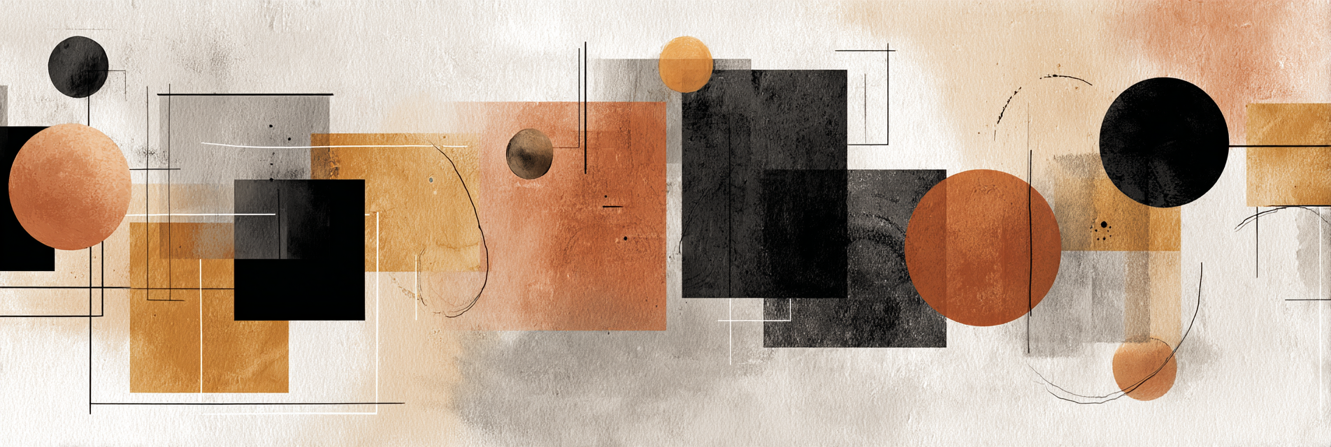 Abstractes Design Geometrische Formen Erdtoene Texturiert Modern Minimalistisch | Modern Basic | Einrichtungsstile