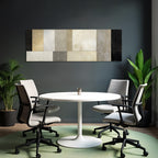 Abstractes Kunstwerk Geometrische Formen Neutrale Toene Minimalismus