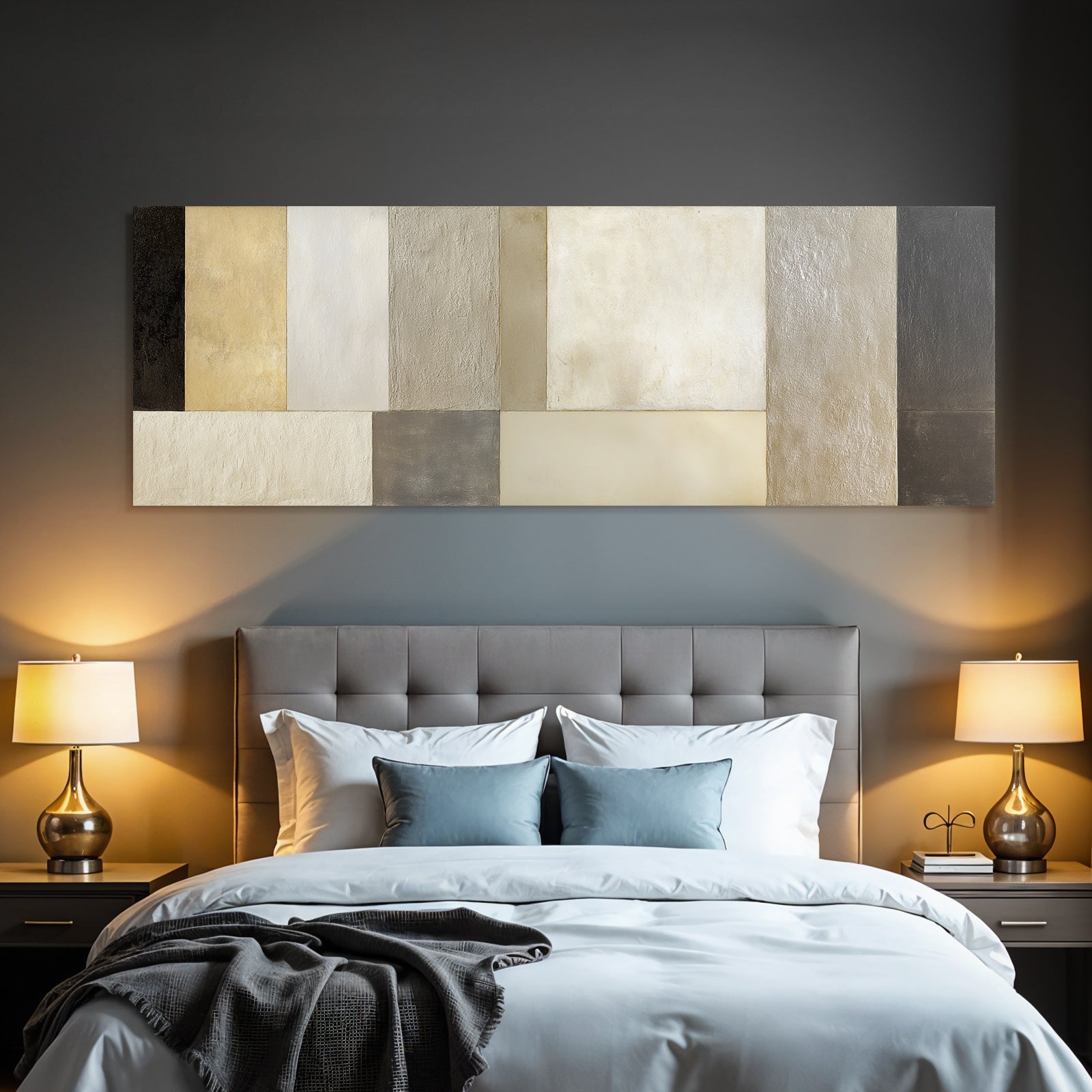 Abstractes Kunstwerk Geometrische Formen Neutrale Toene Minimalismus