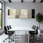 Abstractes Kunstwerk Geometrische Formen Neutrale Toene Minimalismus