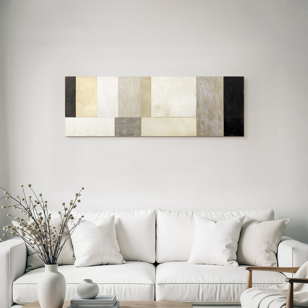 Abstractes Kunstwerk Geometrische Formen Neutrale Toene Minimalismus