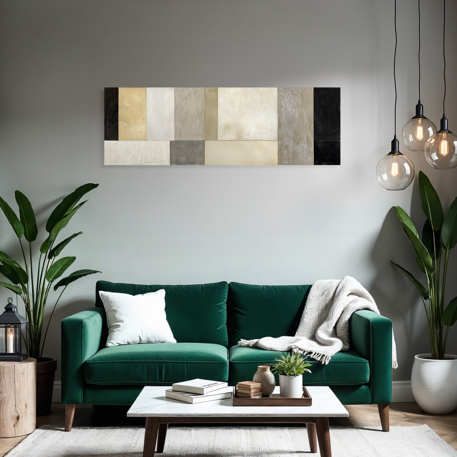 Abstractes Kunstwerk Geometrische Formen Neutrale Toene Minimalismus