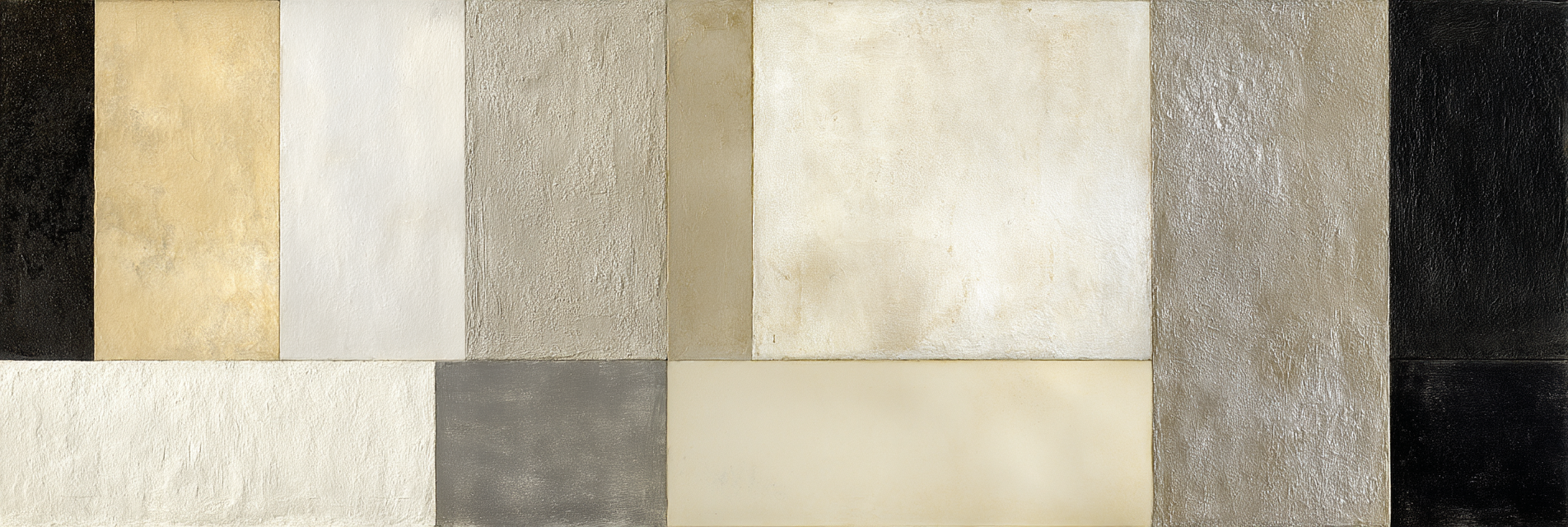 Abstractes Kunstwerk Geometrische Formen Neutrale Toene Minimalismus | Modern Basic | Einrichtungsstile
