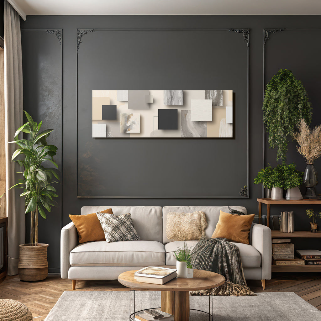 Abstrakte Anordnung Von Formen Und Texturen In Neutralen Farben