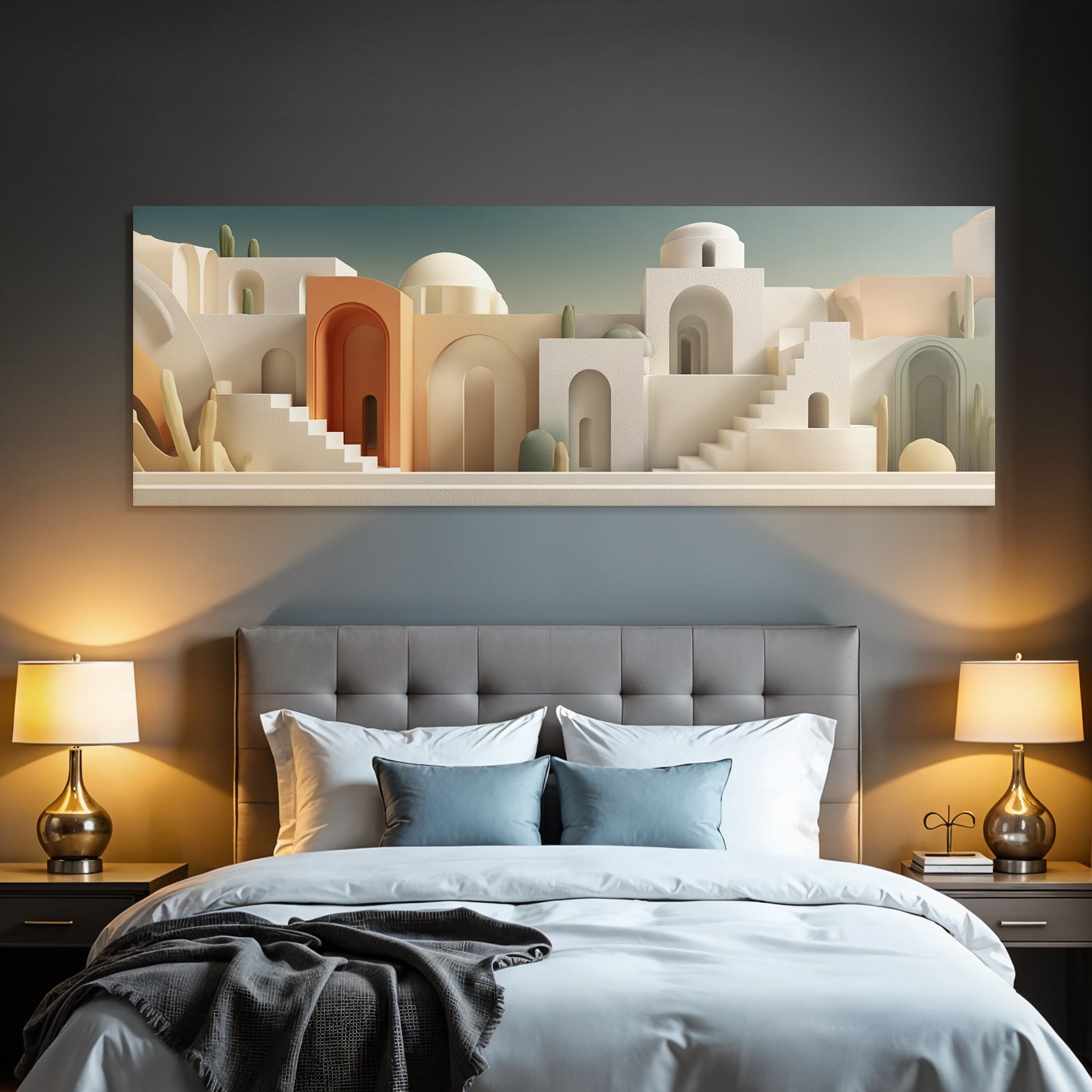 Abstract Architecture Landscape Modern Oases Stylized
