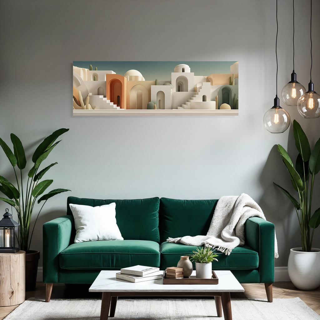 Abstrakte Architektur Landschaft Moderne Oasen Stilisiert