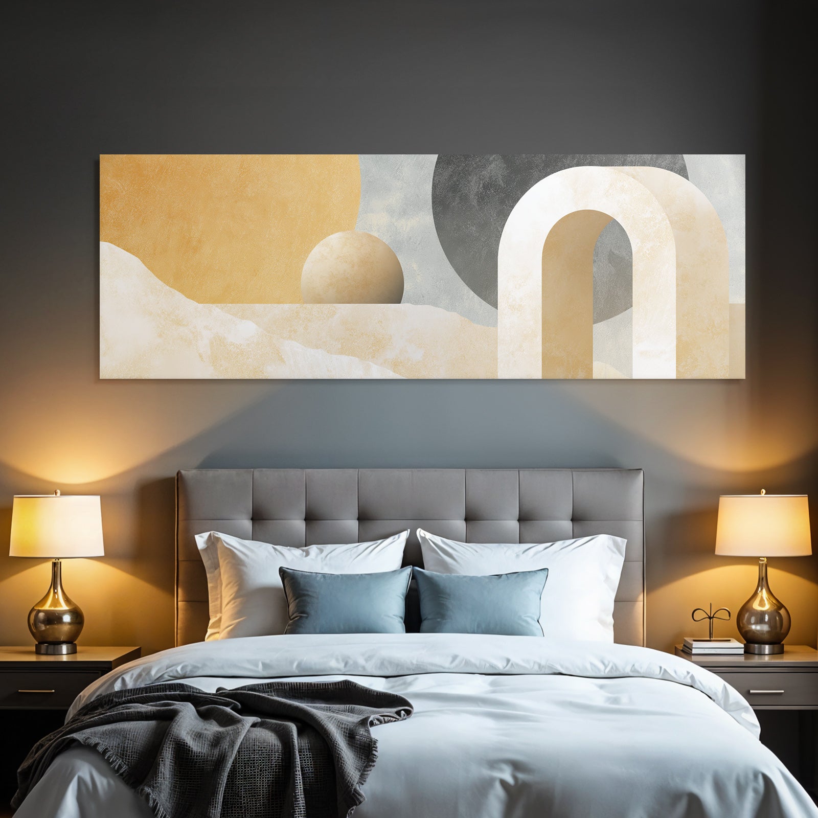 Abstract Geometric Shapes In Earth Tones With Texture