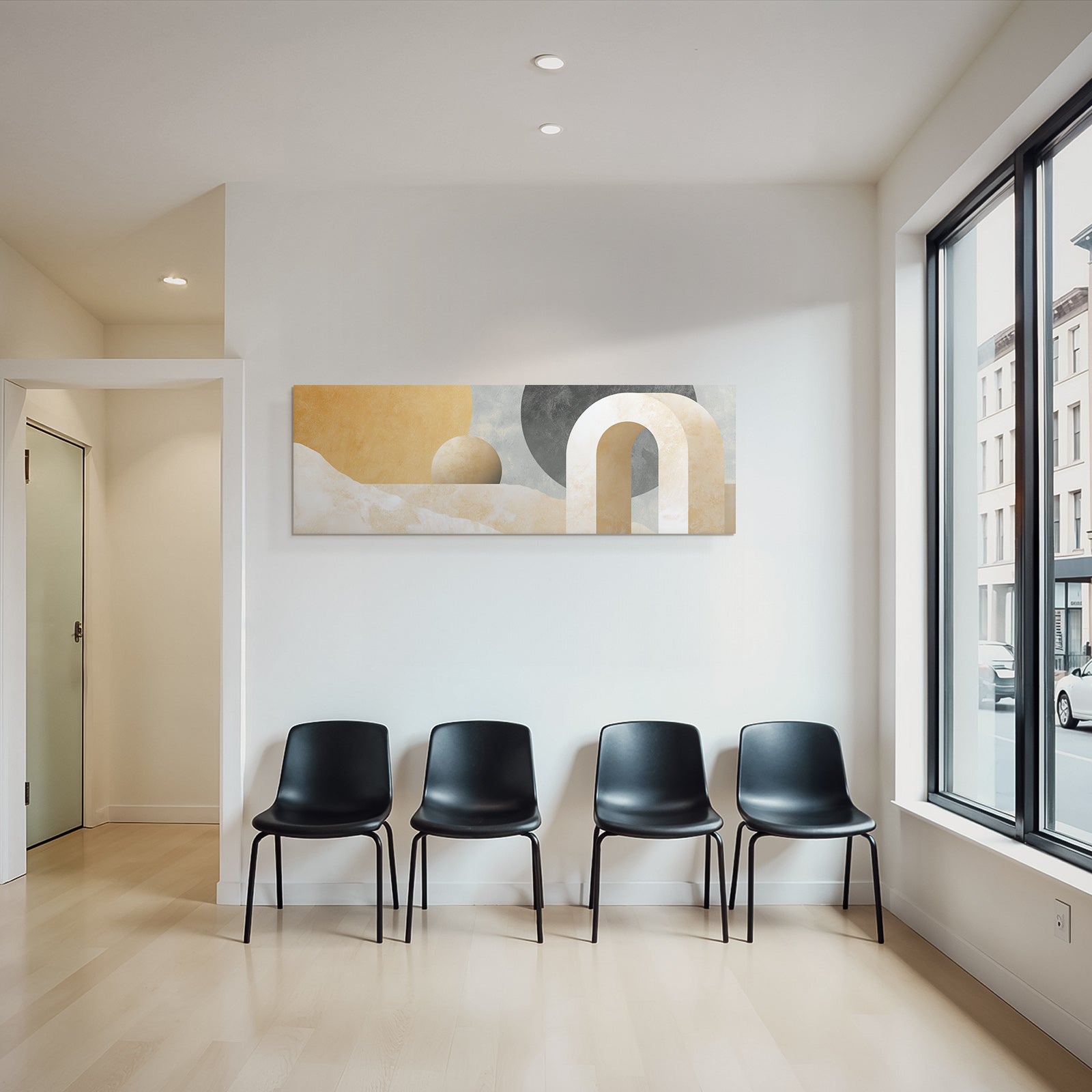 Abstract Geometric Shapes In Earth Tones With Texture
