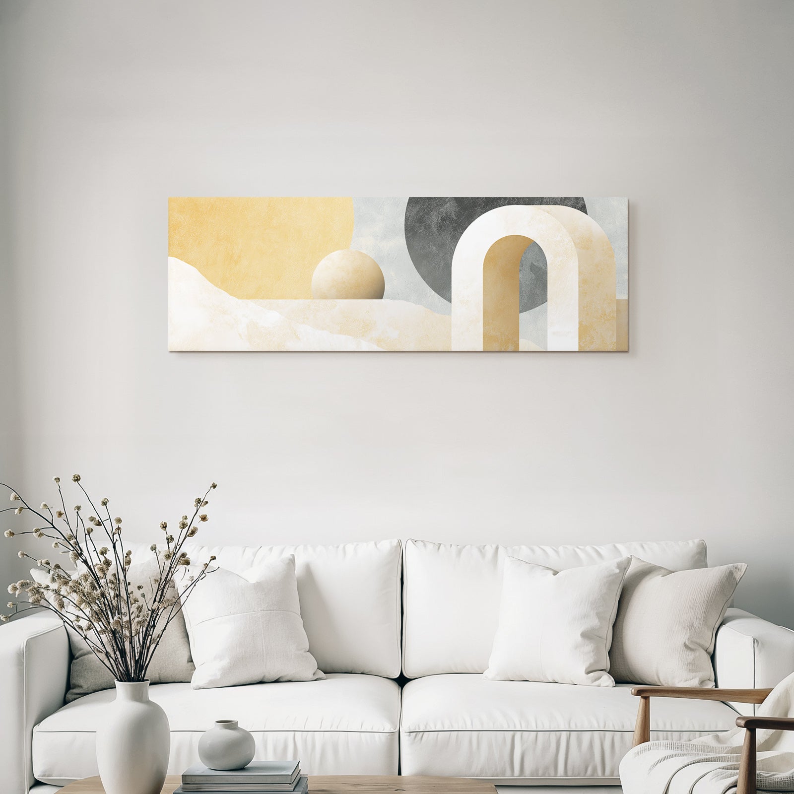 Abstract Geometric Shapes In Earth Tones With Texture